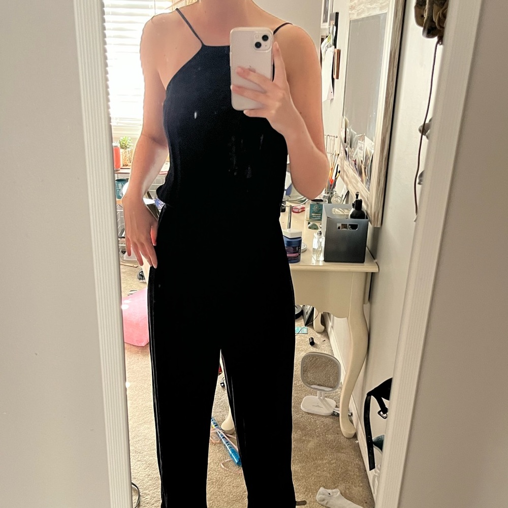 High neck black jumpsuit